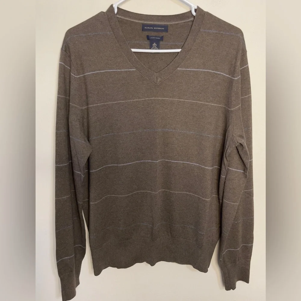 Banana Republic Men’s Silk & Cashmere Luxury Blend V- Neck Sweater Pullover Sz M